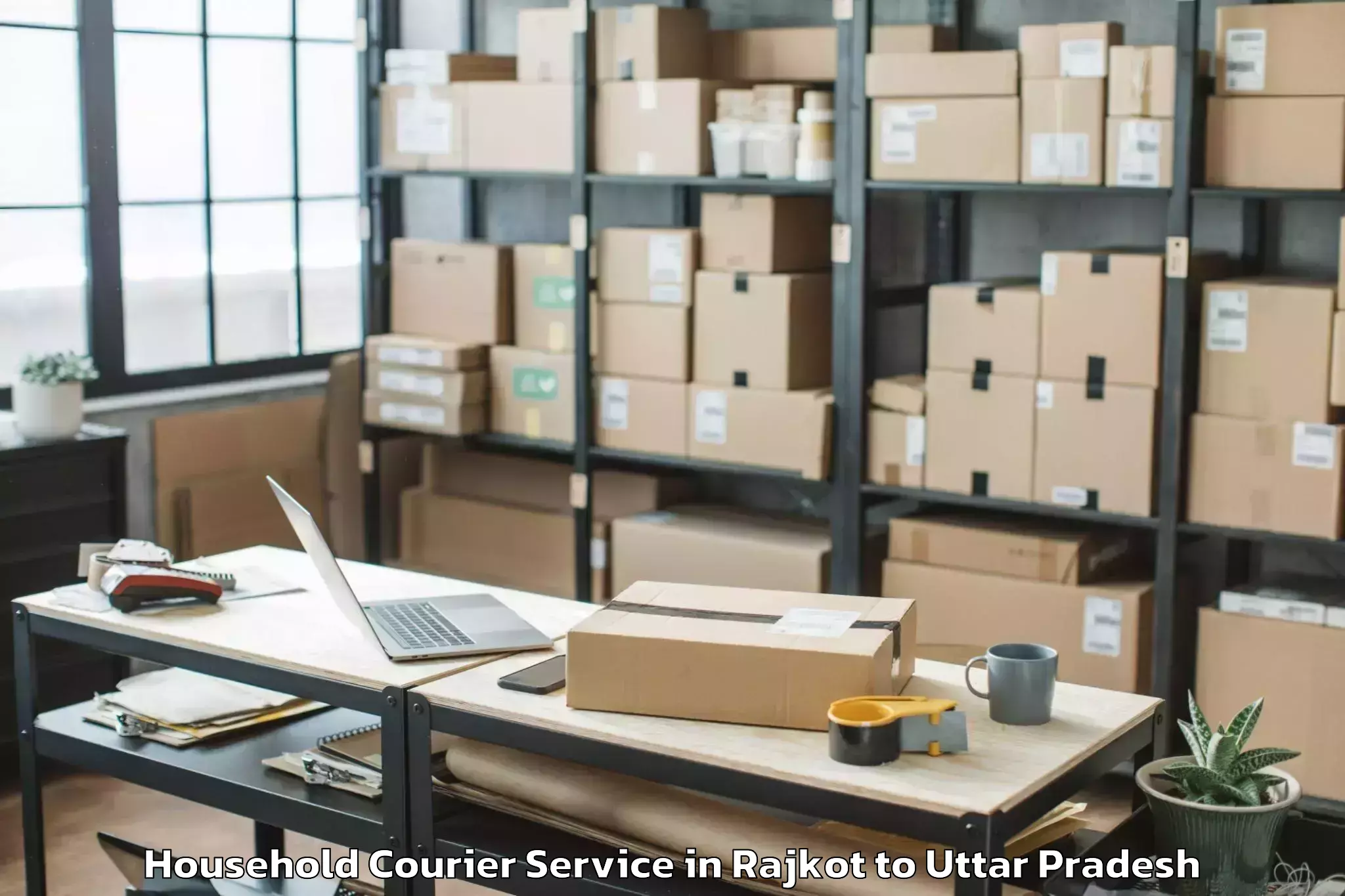 Professional Rajkot to Charkhari Household Courier